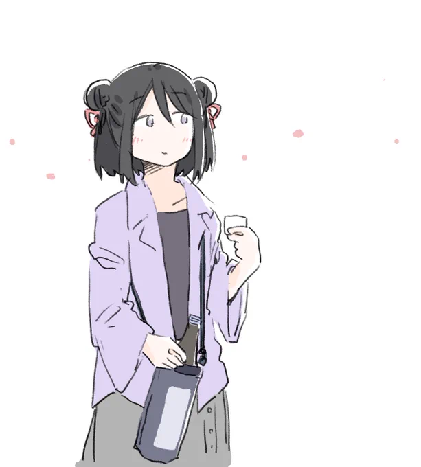 復刻イベントも終わったし黒江ちゃんには春の空気の中ご近所をゆっくり散歩して欲しい 