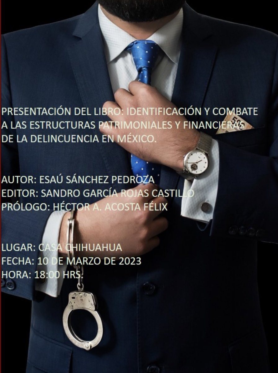 alerascon's tweet photo. Hoy un muy buen amigo presentó su libro “Identificación y combate de las estructuras patrimoniales y financieras de la delincuencia en México” muchísimas felicidades Esaú y que sea el primero de muchos. @Hacosta_F @EsauSanchezPed1 @Hacosta_F https://t.co/PnMb9rvf0N