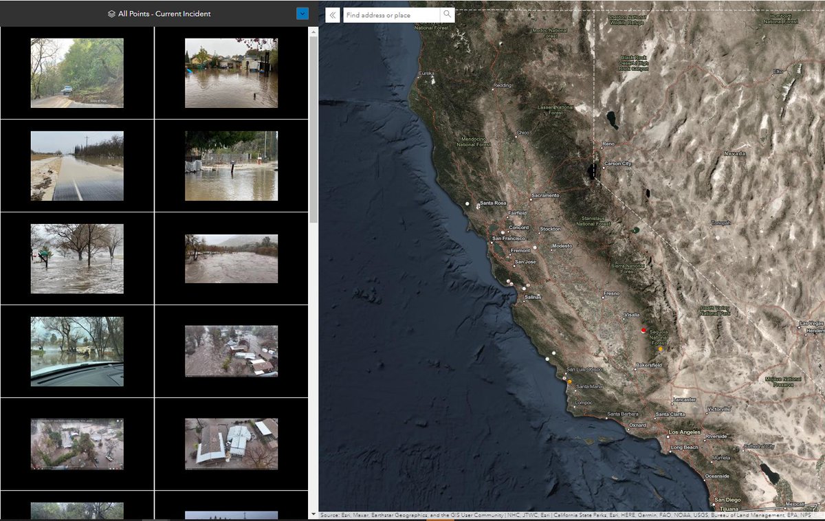 #photomappers have been activated in support of the CA flooding. Seeing damage in #CountyofSLO @CountyofTulare @CountyofKern @sccounty @SCCgov @SJGov @CCCounty @CountyofSonoma.