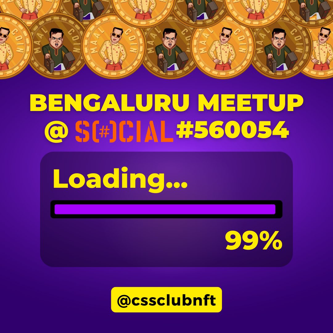 cssclubnft's tweet image. GM,

Getting ready for our Bengaluru meetup at @SocialOffline #560054

#WAGMAAL #MALAMAAL #CSSCLUB