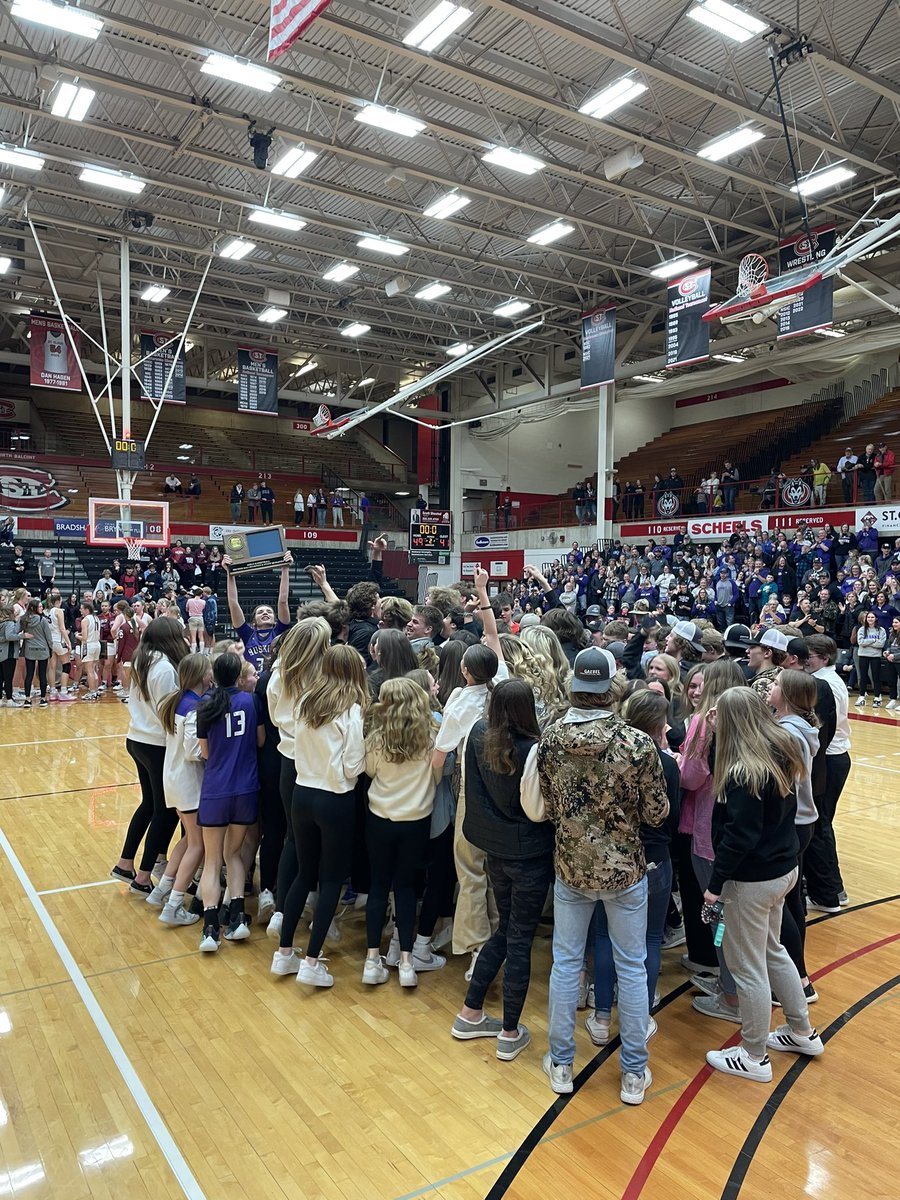 Section Champions 3 Peat!!!! Gritty performance tonight. Hats off to a very sound and well coached Sauk Centre team! It was a battle… #purplepride