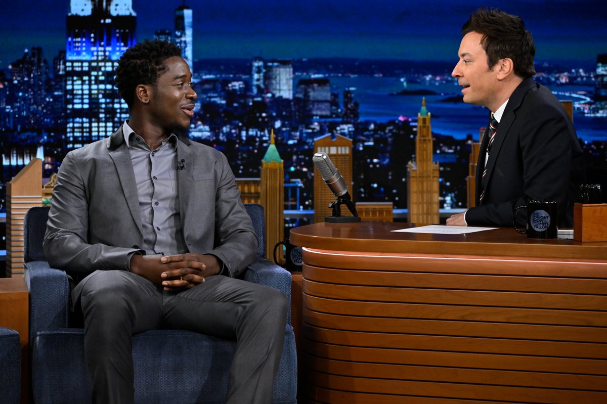 Damson Idris talk <a href="/SnowfallFX/">Snowfall</a> tonight! #FallonTonight #SnowfallFX