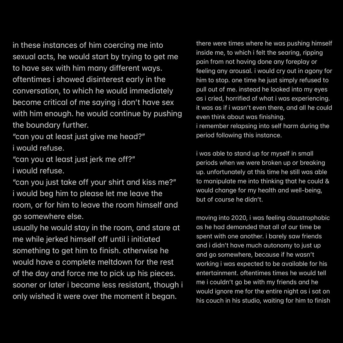 tinylibra98's tweet photo. thread: 

TW: mention/description of sexual assault/r*pe

further details outlining abuse i faced with Neon Prayers/Lucas Morelli https://t.co/oA8VADCaaB