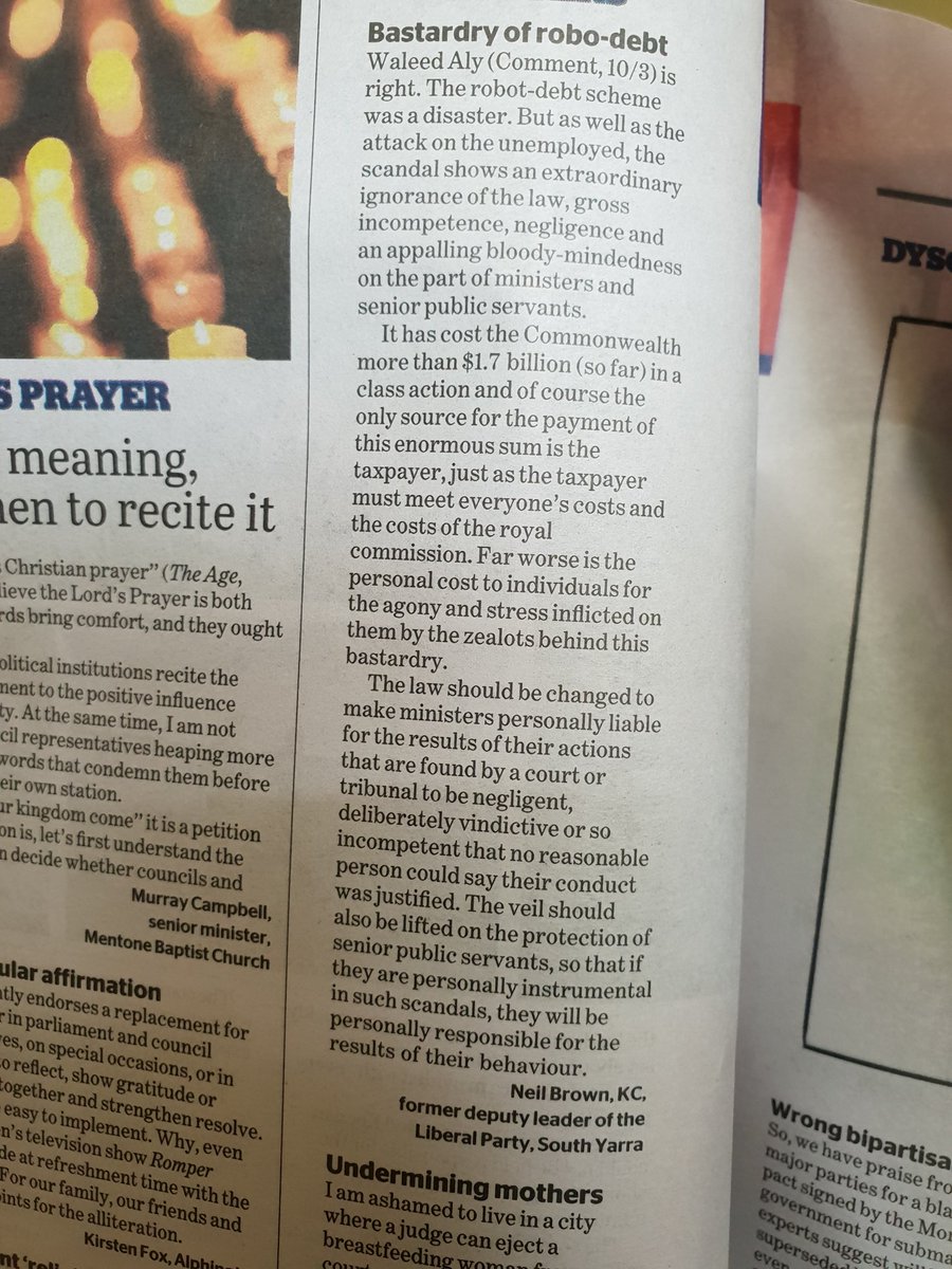 michael_barling's tweet image. &quot;Bastardry of Robo-debt&quot; Do you know this bloke @DanTehanWannon ? He appears to know you. #RobotDebtRC #auspol