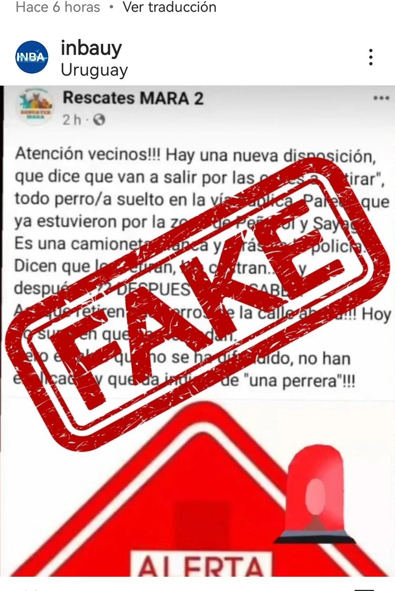 RESPONSABILIDAD SOCIAL PARA COMPARTIR INFORMACIÓN DE ESTE TIPO QUE LO ÚNICO QUE GENERA ES PÁNICO SOCIAL!!! EN LOS BARRIOS DE MVD