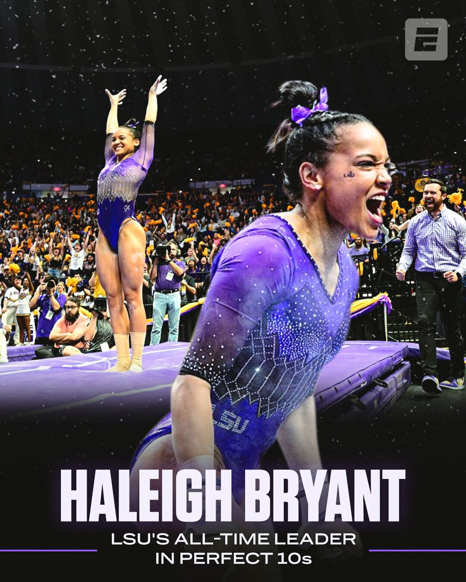 THREE 🔟s in ONE night to make @LSUgym HISTORY 👑 #ThatsaW