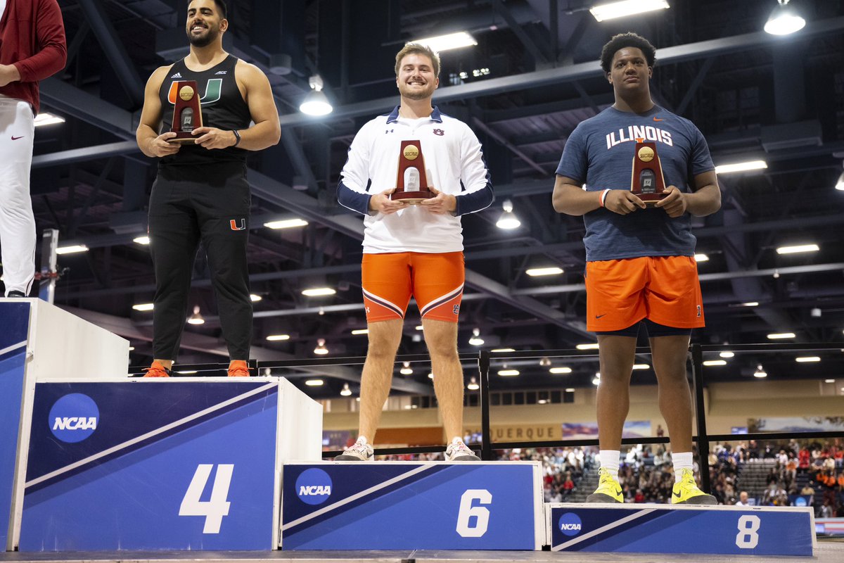 Auburn Track & Field (@auburntfxc) on Twitter photo In his Indoor NCAA Championship debut, <a href="/Brown355Kyle/">Kyle Brown</a> finishes on the podium 🤠
6th place and new PB in the men’s weight throw with a toss of 22.44m/73-7.50!
#WarEagle | #NCAATF In his Indoor NCAA Championship debut, <a href="/Brown355Kyle/">Kyle Brown</a> finishes on the podium 🤠
6th place and new PB in the men’s weight throw with a toss of 22.44m/73-7.50!
#WarEagle | #NCAATF