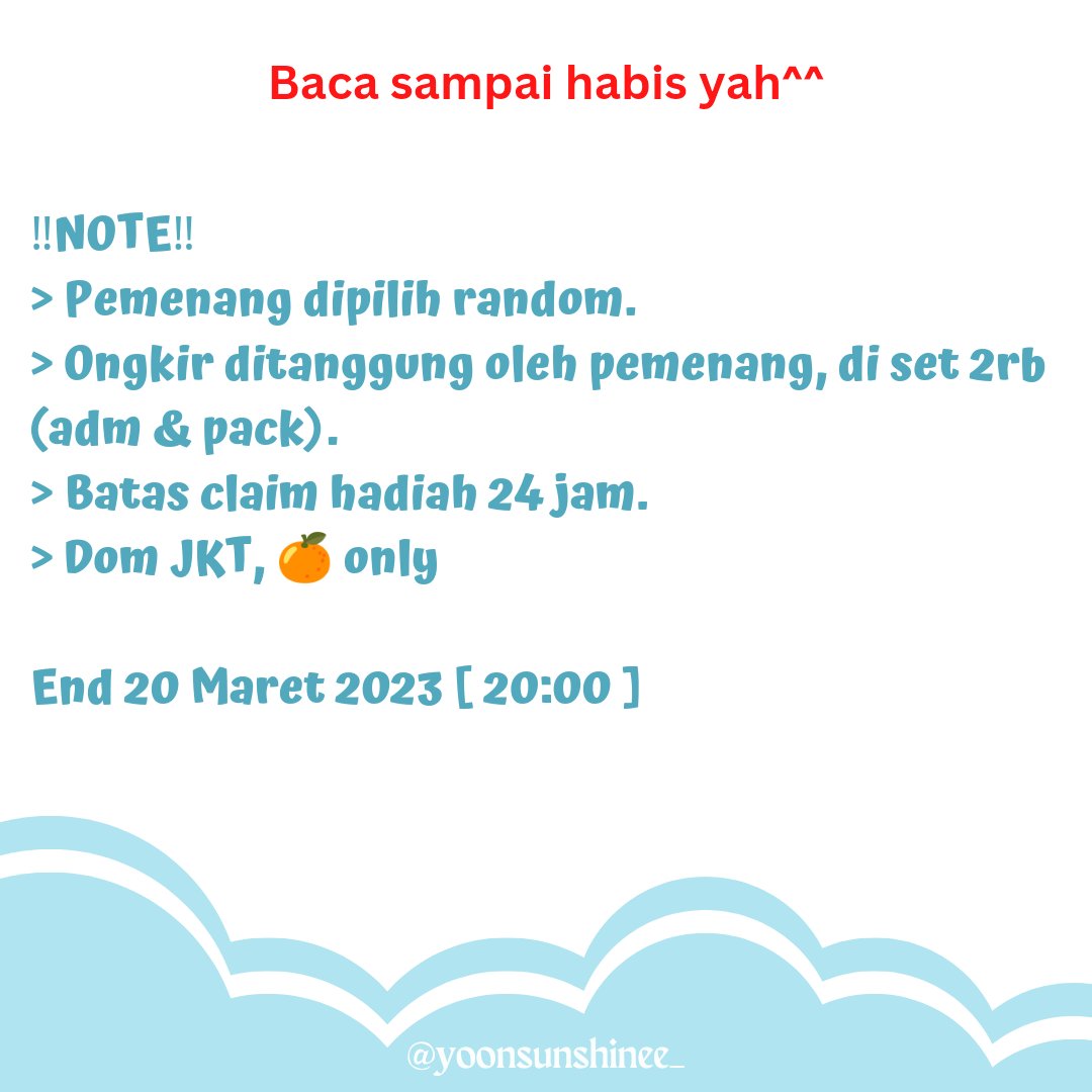 🎉GIVEAWAY🎉

Rules : 
✅RT tweet ini
✅RT &amp; Like tweet dibawah.
✅Rep done dikomen.

Prize :
🎁 1 random photocard official dicon mini Sunoo + Sticker Fanmade untuk 2 orang.

Jangan lupa baca note yg ada yah!^^

x.com/yoonsunshinee_…