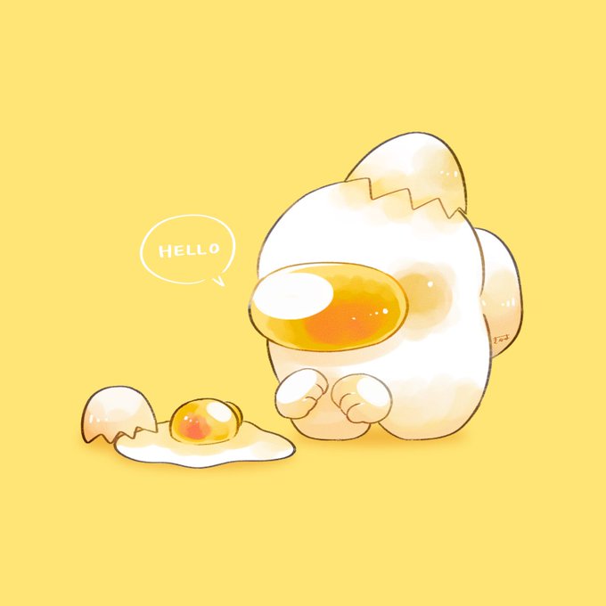 「egg (food) sitting」 illustration images(Latest)｜2pages