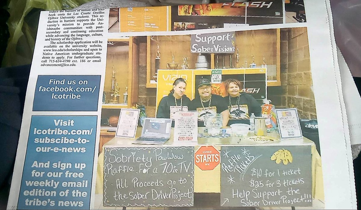 CharlesKagigeb2's tweet photo. Looks like we made the paper again for the Sober Visionz group and Sober Driver Project. Look us up on. We're from Hayward WI. We might not be much, but to the community, we mean something. That's me in the middle. #SoberVisionz #SoberDriverProject #TogetherWeAreStrong https://t.co/9ZektpIbR9