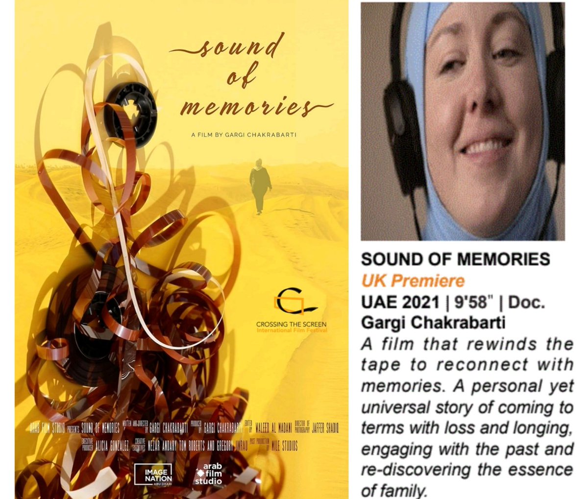 jaffershadiq's tweet image. Sound of Memories - Film I worked as &apos;Director of Photography&apos; won Best #ShortDocumentary Film Award at @CrossingScreen Film Festival lnkd.in/gG_tGn7y

📍Eastbourne, England, United Kingdom