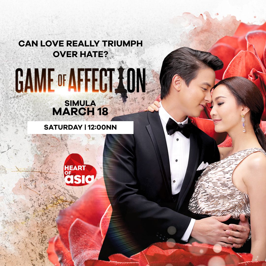 HOAChannelPH's tweet photo. Handa ka bang sumugal sa laro ng puso?
#GameOfAffection, simula March 18 dito lang sa #HeartOfAsiaChannel! https://t.co/v6ulNBEK0k