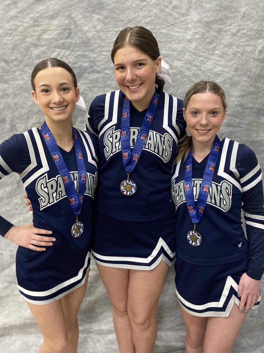 Our final day of winter cheer season was spent with these three amazing athletes, Isabel Gibbs, Sophie Malmen, and Maddie Staats, performing with the Iowa All-State Cheer Squad! What a phenomenal season it was!! @PVSpartanPride
