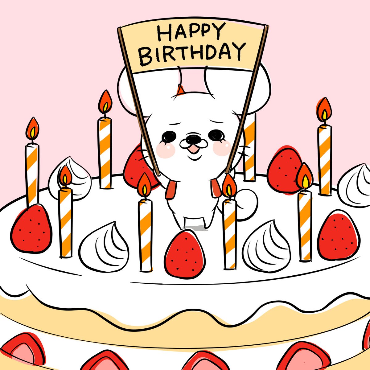 candle cake food strawberry fruit birthday cake no humans  illustration images