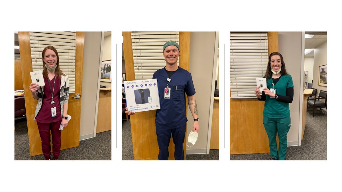 Congrats to Sarah, Vincent, &amp; Morgan, 3 of our Heart Month Activities participants. We appreciate all of our staff that participated in heart healthy education and exercises all last month!