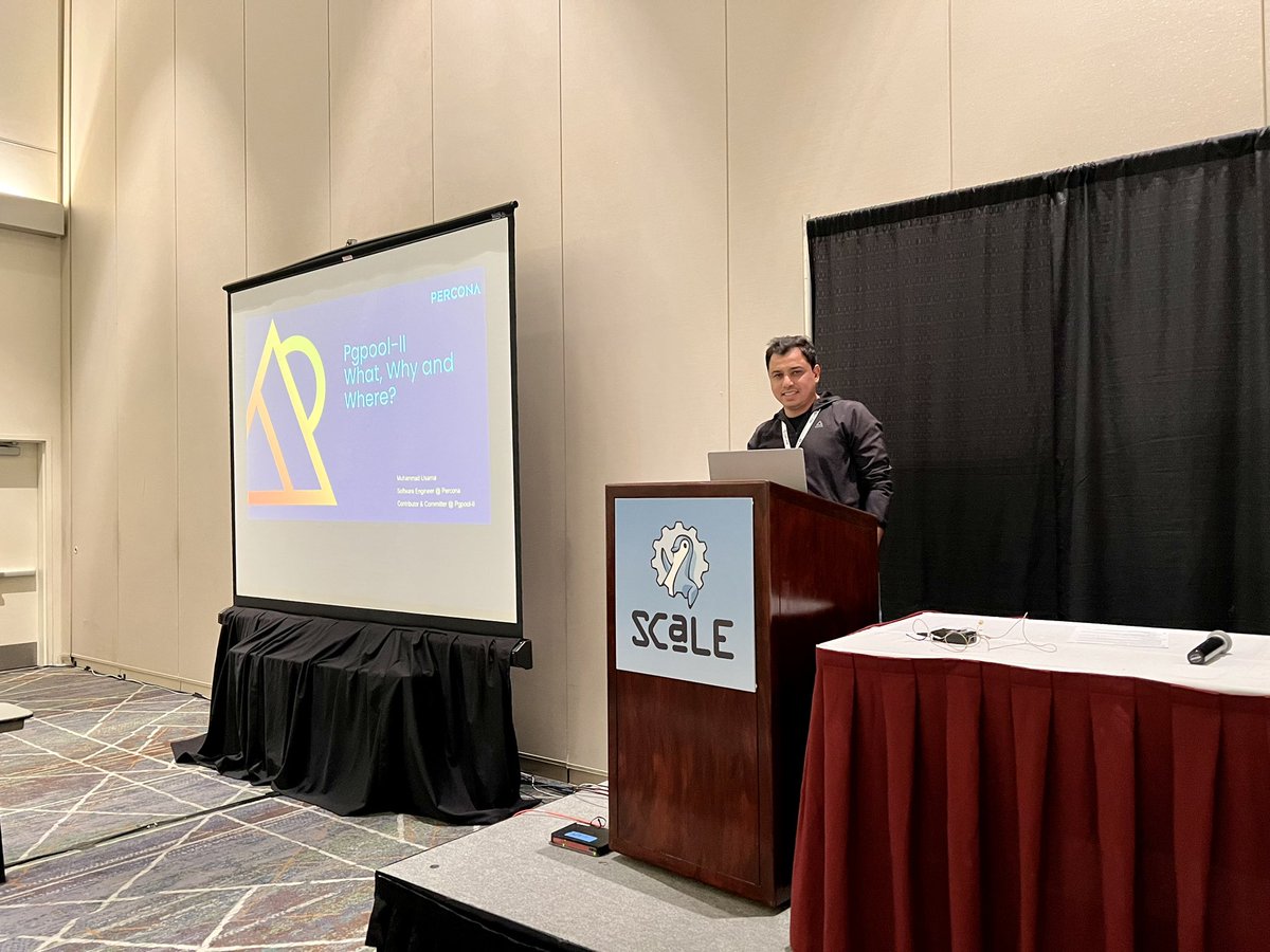 __Usama's tweet photo. Taking about #pgpool and #postgresql at #scale20x https://t.co/dEdtkDajyQ