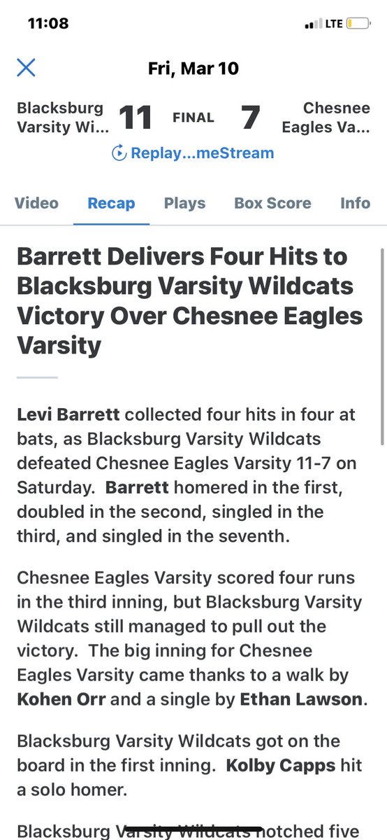 LeviBarrett15's tweet photo. Great team win tonight against a solid squad. 4-4 with a homerun, double and two singles. @PBR_SC @PG_Uncommitted @CatswithBats13 @CoachRamirez7 https://t.co/ES4I4ybb4g