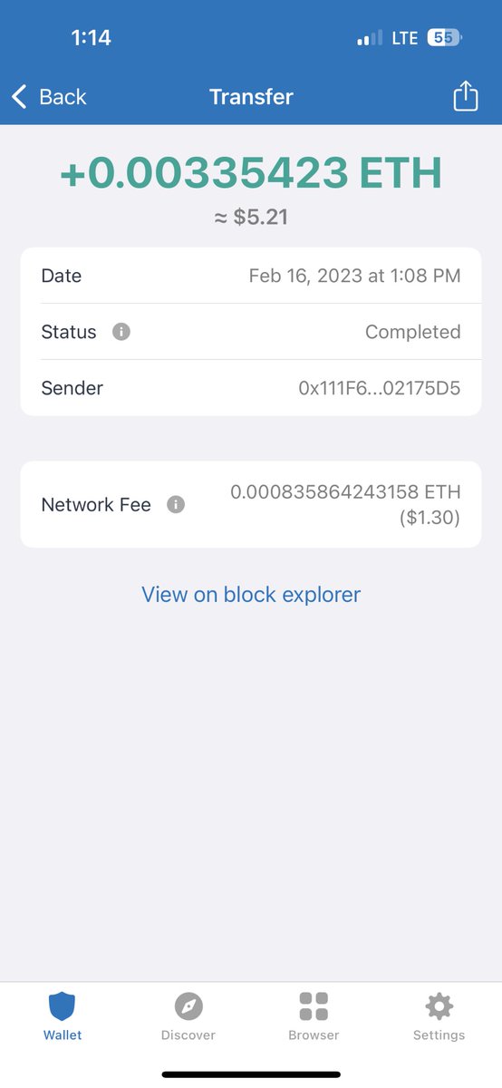 brucemarlowe4's tweet photo. he sent me eth to pay fees https://t.co/ygOcDj1nEF