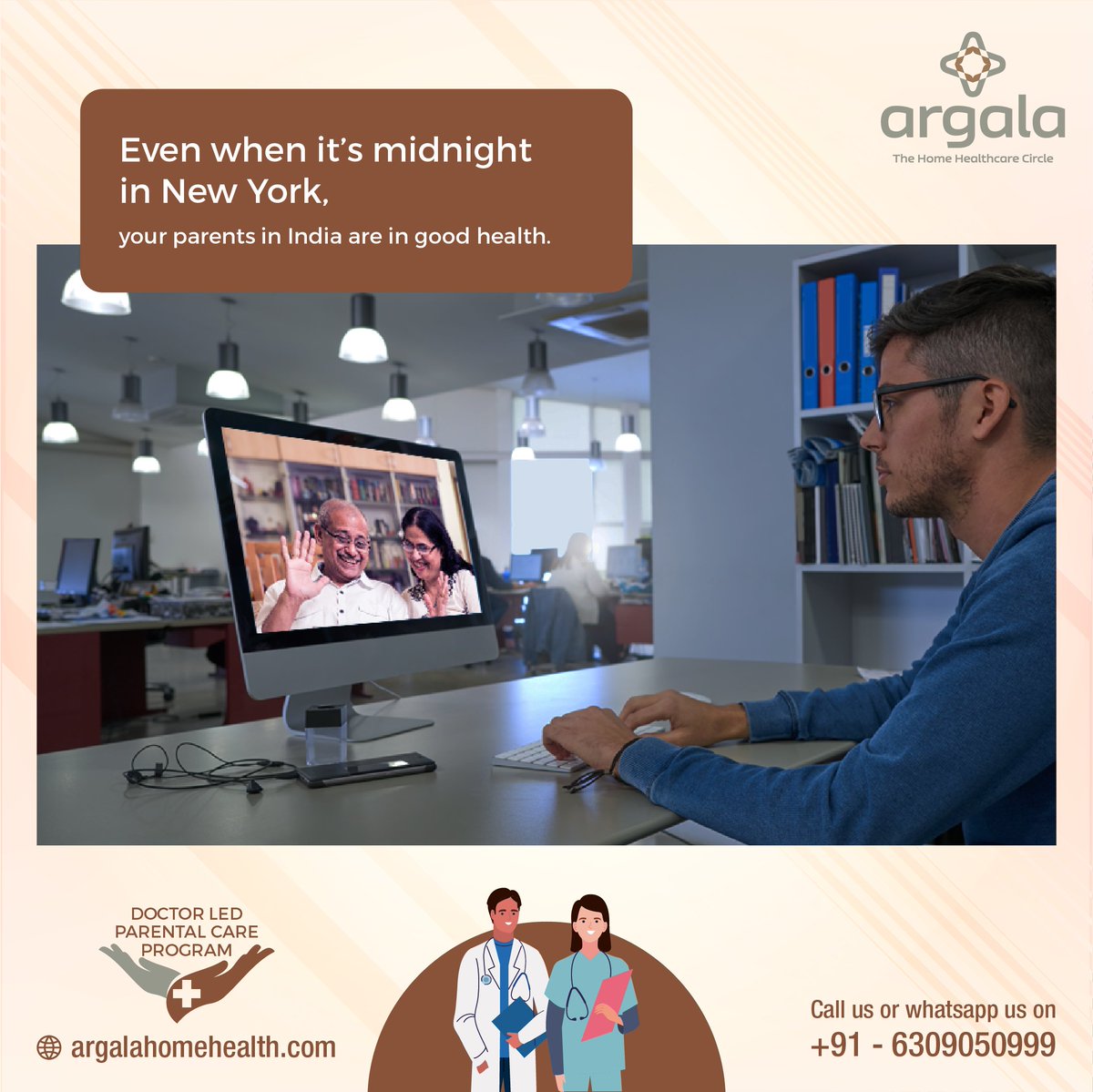 ArgalaHomeCare's tweet photo. You often lay awake thinking about your parents in India. Are they Ok? Is their health being monitored? Presenting Argala Home Health – A professional home healthcare service.  For more details call or WhatsApp us on +916309050999

#parentalhealth #parenthealth https://t.co/Z7MRFa6zj2