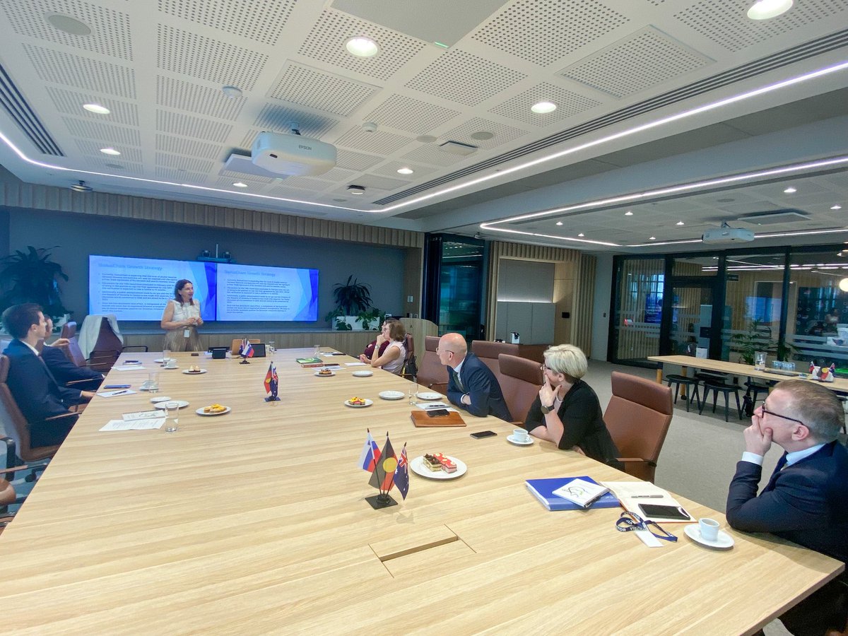 #SloAusCham’s executive committee was proud to host the #Ambassador of Slovenia to AUS, HE Marko Ham representative of the the #GOVoffice of Slovenes Abroad, the #NationalAssembly representatives and secretary of the working body on the current #business &amp; #trade in AUS.