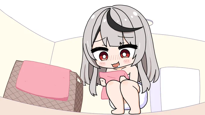 シオンの使用済みバスタオルを持ち帰る計画を企てるクロエ#さかまた飼育日記 #シオンの書物 