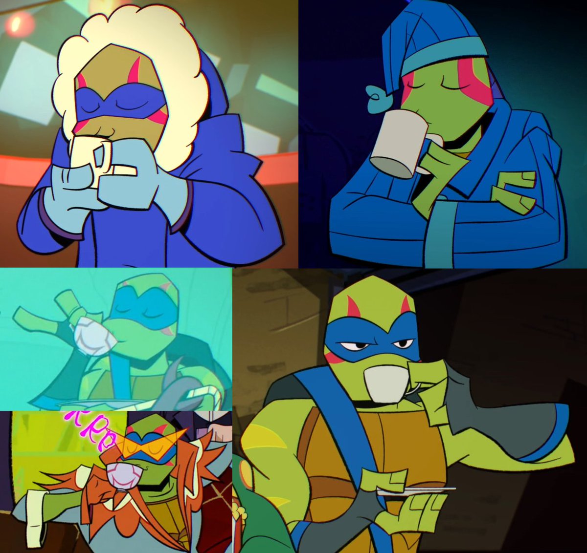 Leo sipping tea collection