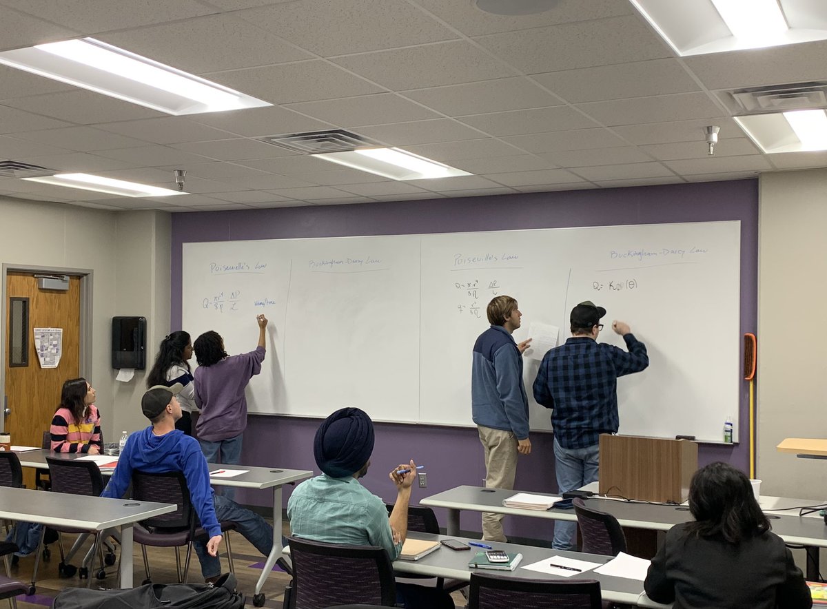 KSU Soil Water Lab (@ksu_soilwater) on Twitter photo Today we flipped the classroom and students taught the instructor a lesson on the equations governing soil water flow! <a href="/KStateAgron/">K-State Agronomy</a> Today we flipped the classroom and students taught the instructor a lesson on the equations governing soil water flow! <a href="/KStateAgron/">K-State Agronomy</a>