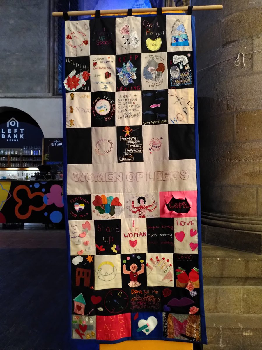 Stitched-Up-Theatre (@stitched_up_t) on Twitter photo Thank you to the women of Leeds for sharing your stories with us ♥️
This is the final of 4 banners of work pulled together by the brilliant @hmillsstyles
Drop by <a href="/wyorksarchives/">West Yorkshire Archive Service</a> for our free pop-up installation created as part of The Unravelling Fantasia of Miss H tour Thank you to the women of Leeds for sharing your stories with us ♥️
This is the final of 4 banners of work pulled together by the brilliant @hmillsstyles
Drop by <a href="/wyorksarchives/">West Yorkshire Archive Service</a> for our free pop-up installation created as part of The Unravelling Fantasia of Miss H tour