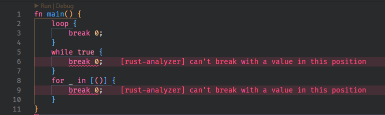 rust_analyzer's tweet image. Changelog #171
This release adds diagnostics for invalid breaks with values, improves "Generate method" and "Remove dbg!", and introduces a MIR, which will be used in future diagnostics and constant evaluation.
rust-analyzer.github.io/thisweek/2023/…