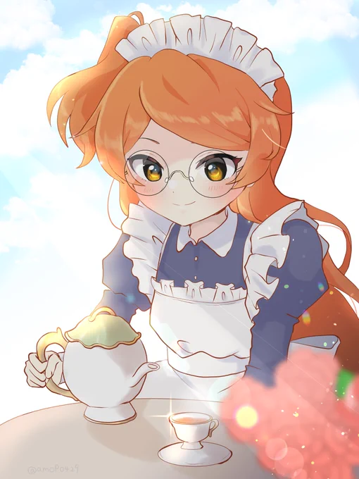 お茶を淹れる侍女環#お嬢様お茶の時間だぞ#侍女環は令嬢のこぶん#侍女環はみんなを笑顔にしたいぞ#ミリオンキャスティング #MC大神環 