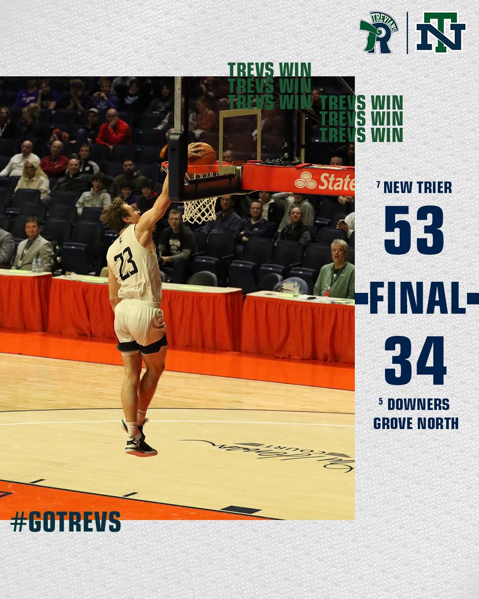 New Trier defeats Downers Grove North to win Third Place in the IHSA state finals for the first time since 1921! 

Congrats to <a href="/NewTrierBBB/">New Trier Boys Hoops</a> for an amazing season! 

#GoTrevs <a href="/ntboosterclub/">New Trier Booster</a> <a href="/NewTrier203/">New Trier HS</a>