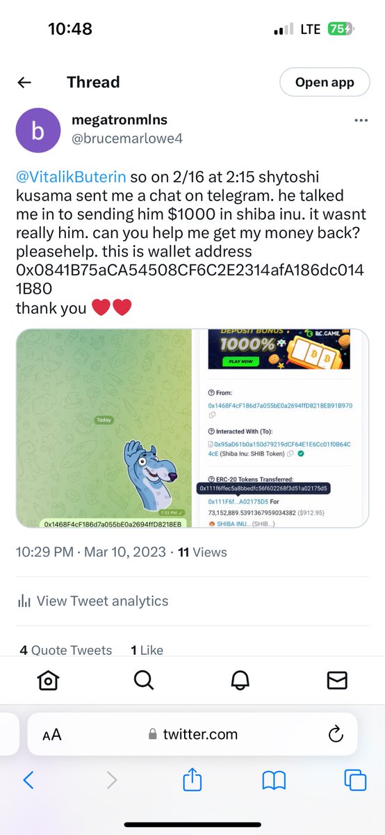 brucemarlowe4's tweet photo. @VitalikButerin https://t.co/txuRXHzGIc