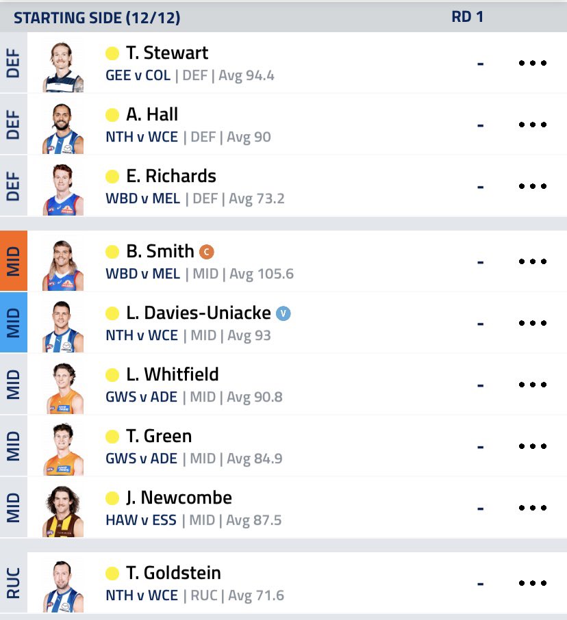 AFL Fantasy on Twitter "RT Tbetta9 Had the AFLFantasy draft last