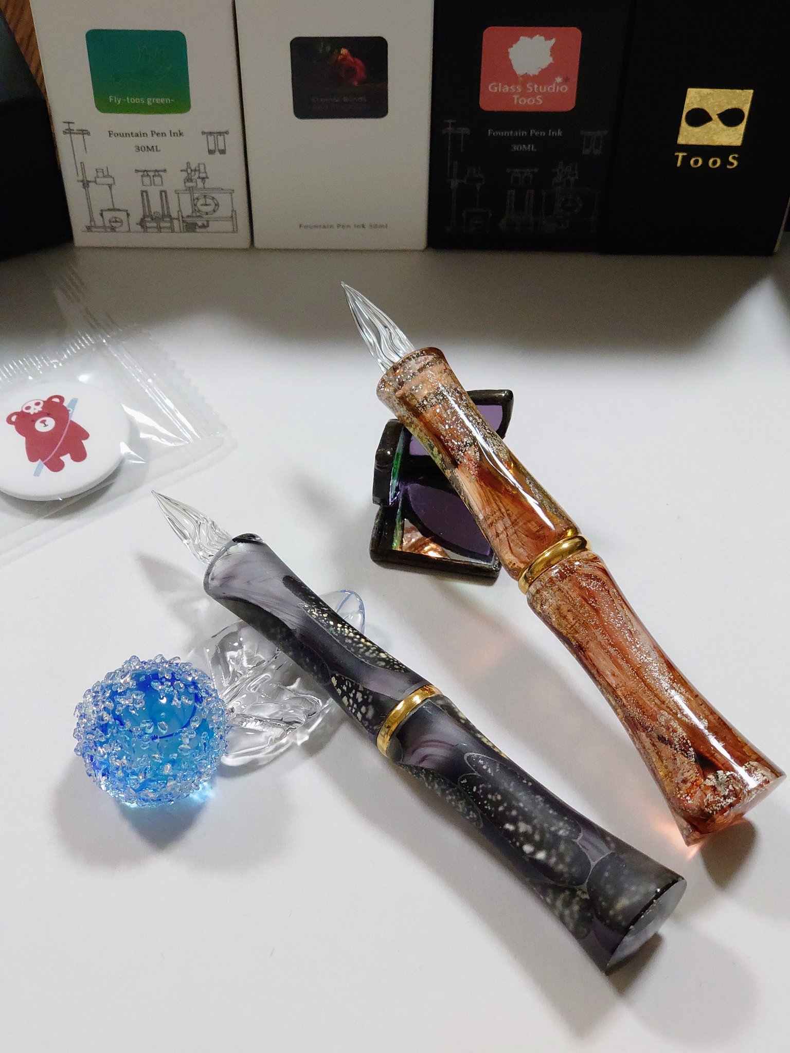 新品】Glass Studio 引き込み TooSガラスペン TAKETORI 月の鏡 新品】Glass Studio 引き込み TooSガラスペン TAKETORI 月の鏡