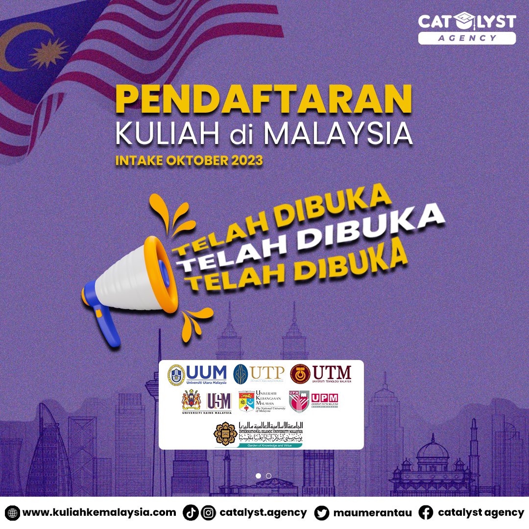aro2n_kim10's tweet image. AYOOO PEJUANG GAP YEAR SISWA KELAS 12 GAS KULIAH KE MALAYSIA AJAA ❤️‍🔥❤️‍🔥💪 NO RIBET RIBET BISA KULIAH DI PTN TOP DUNIAA🥳🥳🥳 #gapyear #utbk2023 #kelas12 #un #malaysia #sbmptn #snmpt #ltmpt