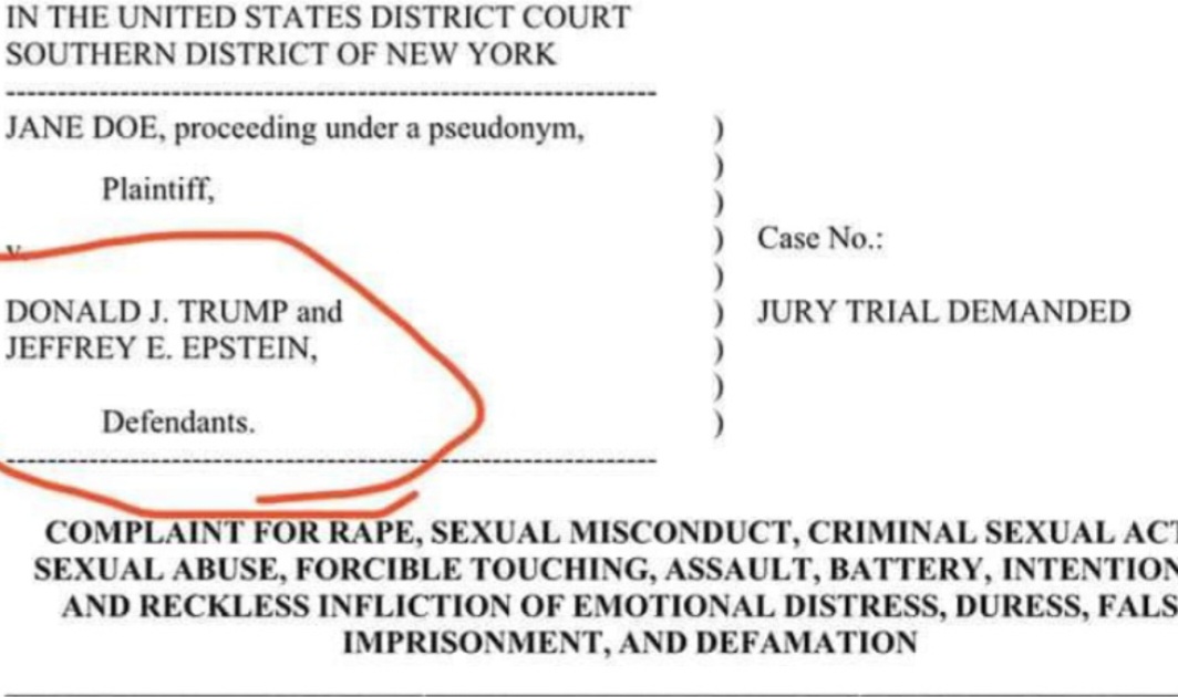 THIS  IS  WHO 
DONALD  TRUMP  IS

She was 13, a virgin.

Trump went 1st
Tied her up with nylons.

Epstein 2nd... complained to her "i should have been 1st"

Trump went 3rd and 4th, violently beating her.

Charges dropped 5 days before 2016 election. 
Father &amp; Family threatened