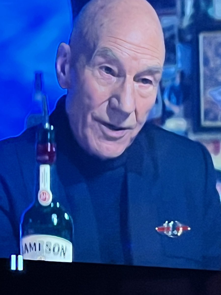Mathoney's tweet image. Jameson and cannabis are canon. 🖖#StarTrekPicard