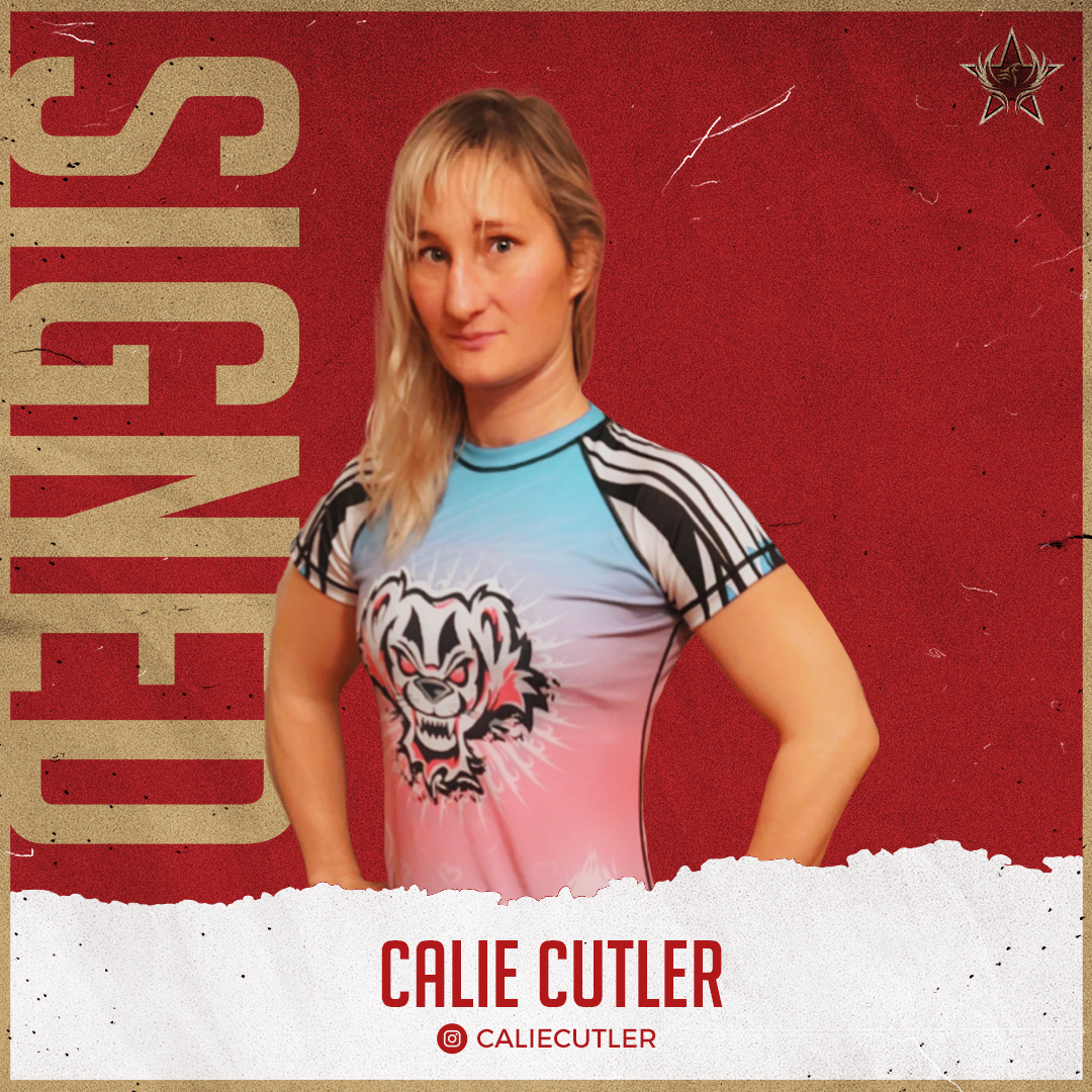 InvictaFights's tweet image. Coming out of the den after 3 years, "The Honey Badger" Calie Cutler is not only ready to get their claws back into the fight but make their #InvictaFC debut on Wednesday at #InvictaFC52!