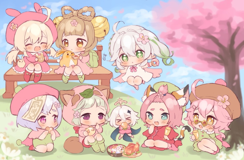 ディオナ(原神) ,クレー(原神) ,ナヒーダ(原神) ,パイモン(原神) ,七七