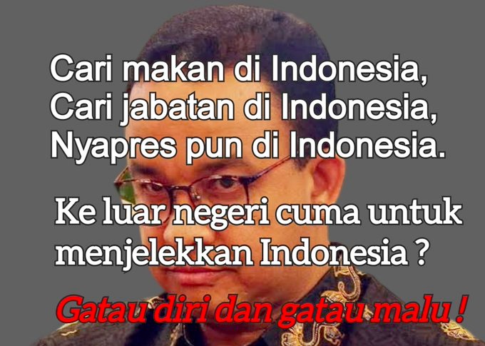 Orang ini tak pantas menjadi seorang warga Indonesia yang baik, meskipun Bapaknya pernah berjuang melawan penjajah.