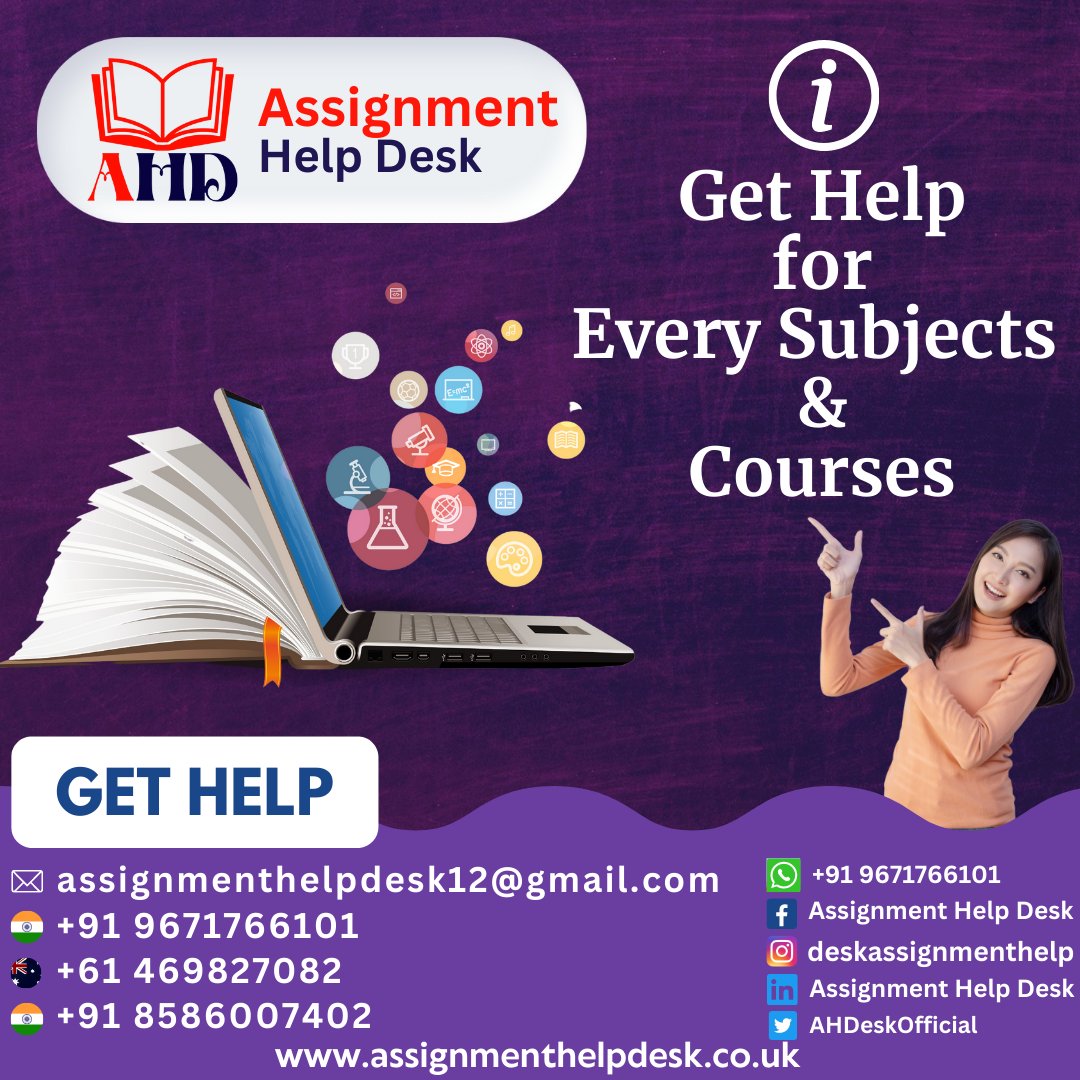 Now get help for every subjects and courses at one place. Book your #asssignmenthelp with seasonal discount on every order.

#assignmenthelpdesk #assignmenthelpuk #assignmenthelpaustralia #allsubjects #allcourses #collegestudents #universitystudents #onlinehelp