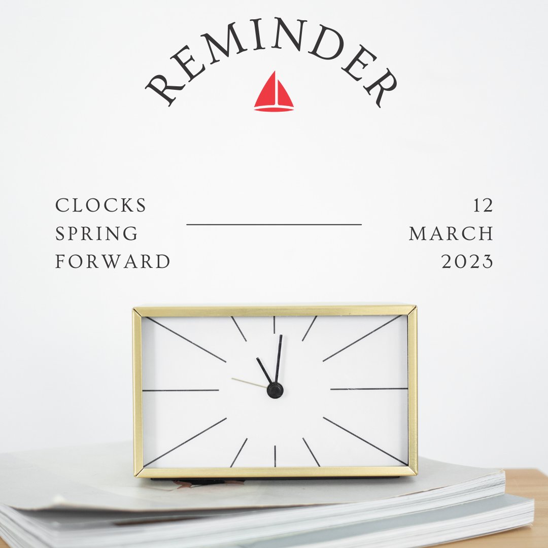 Cheers to warmer and longer days! Daylight Saving Time is finally here! Don't forget to spring your clocks forward an hour. ⌚️