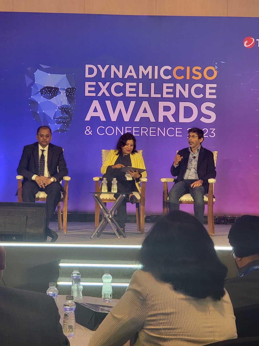 Discussing security implications of AI engines like chat GPT
At Dynamic CISO 2023 conference. #DCISO2023  <a href="/arrka2/">Arrka</a> <a href="/ISMG_News/">ISMG Network News</a> <a href="/shivanginadkarn/">Shivangi Nadkarni</a> 

Exciting possibilities for coding but not really there yet. Much to look forward too.