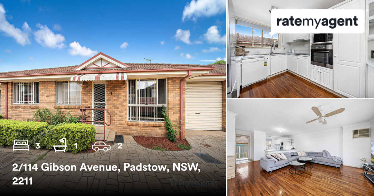 MrDuckWatson's tweet photo. 🛌 3 🛀 1 🚘 2
📍 2/114 Gibson Avenue, Padstow, NSW, 2211

My latest sale on #RateMyAgent.
 20300036
https://t.co/YFwgxYWfmc

...
#ratemyagent #realestate #Professionals_Padstow https://t.co/R8k3dz1XsH
