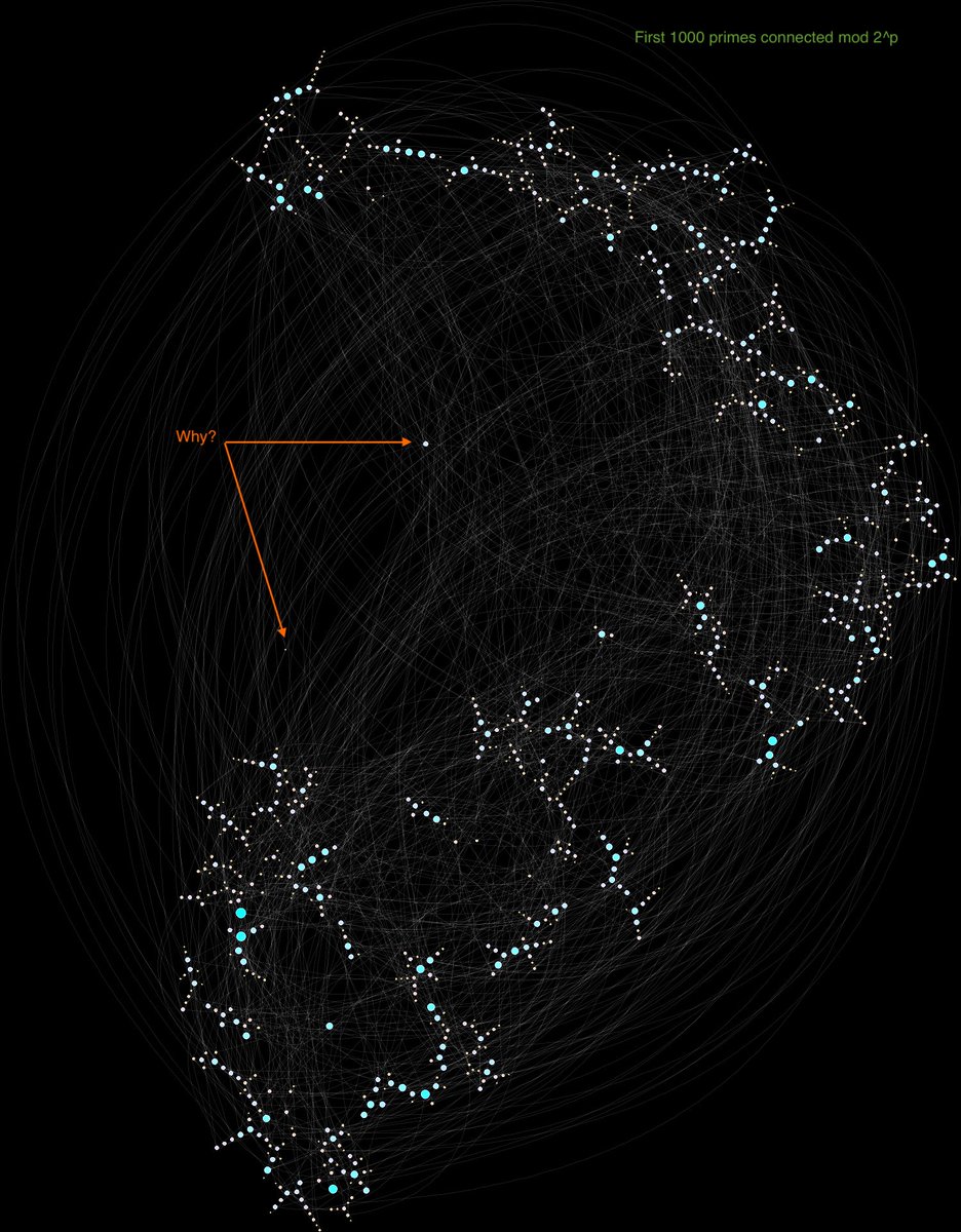 TheOrbifold's tweet image. The graph of primes exhibits some striking patterns and anomalies, both topologically and in its centrality measures.Can #GraphMachineLearning help here? Based on research with Soumya Jyoti Banerjee buff.ly/3FbO0WM #graphs