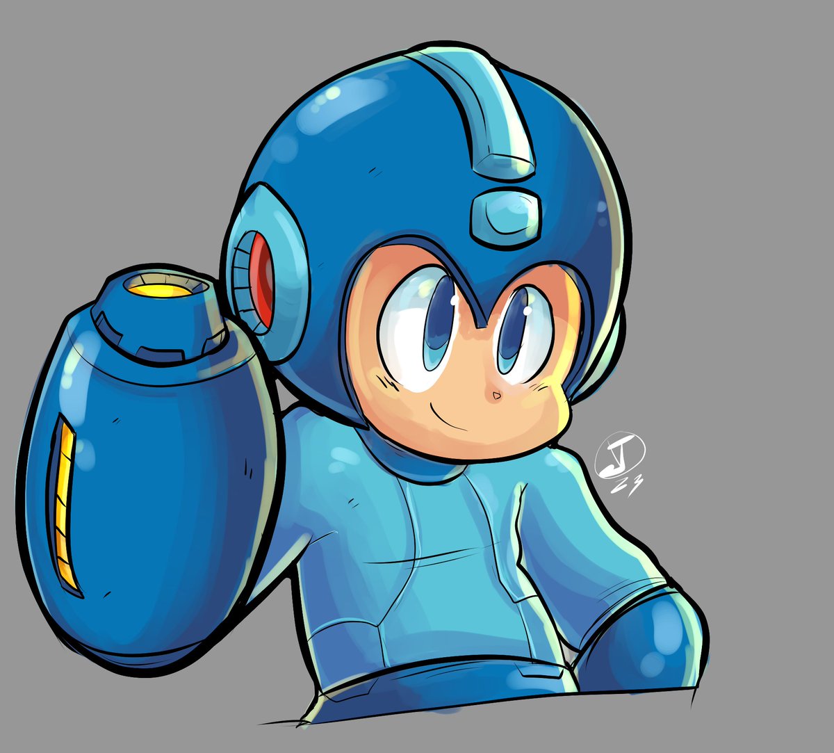 ロックマン(キャラクター) 「MegaManI love me some Megaman games #Meg」|DumbNBass (Comms OPEN)のイラスト