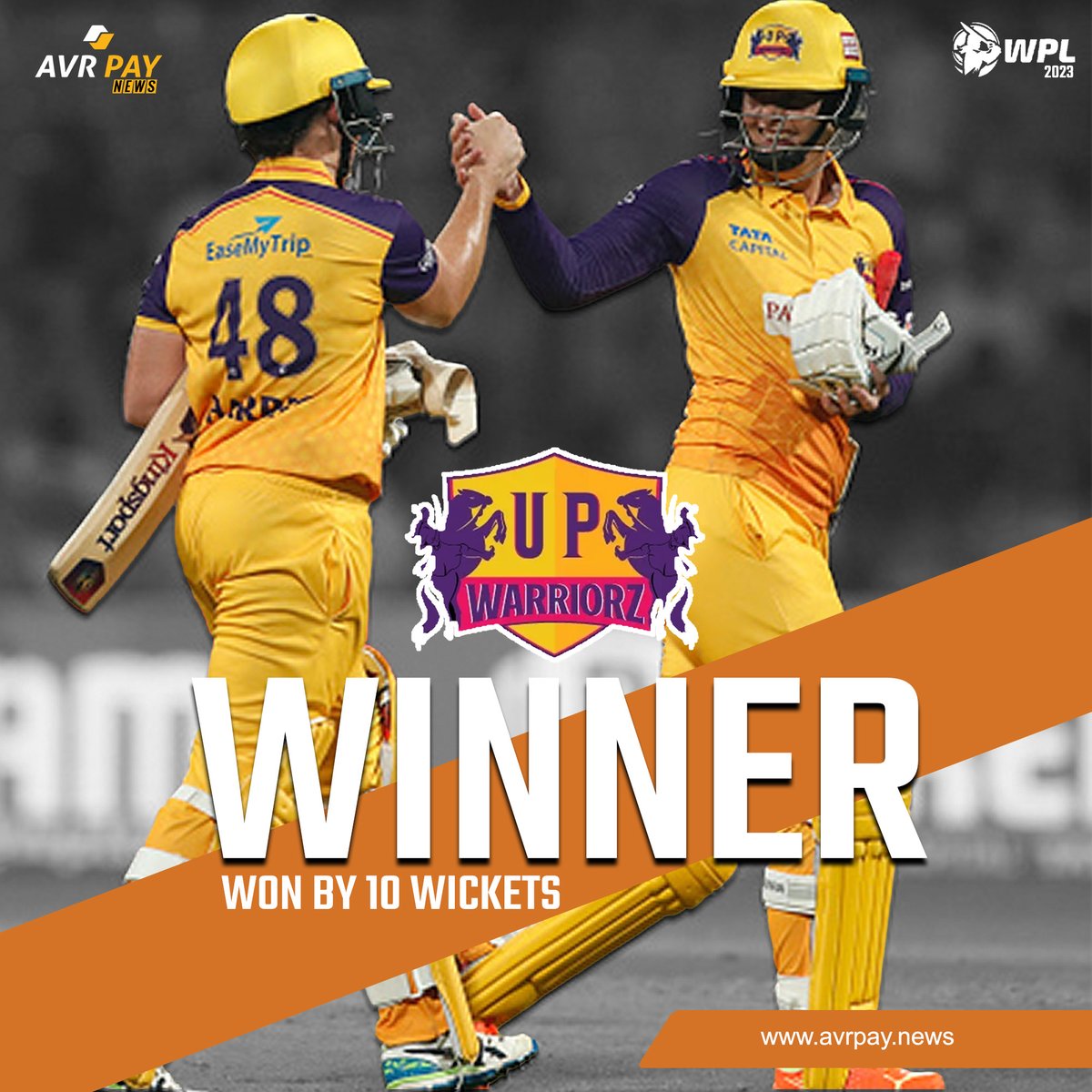 AvrpayNews's tweet photo. Womens Premier League 2023

#UPWarriorz defeat #RoyalChallengersBangalore by 10 wickets

#RoyalChallengersBangaloreWomen vs #UPWarriorz, 8th Match

visit - https://t.co/RipWczL4Hk

#RCBWvsUPW #WPL #cricket #cricketmatch #cricketnews #cricketfans #avrpay #avrpaynews https://t.co/INDWmxn7XA