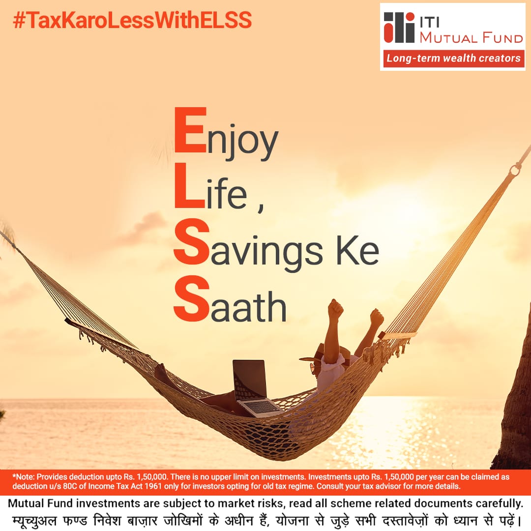 itimutualfund's tweet photo. Thoda tax bacha, thodi savings badha!
Start investing now!
#TaxKaroLessWithELSS #ELSS #ITIMutualFund #savetax https://t.co/iHmrBrOwTV