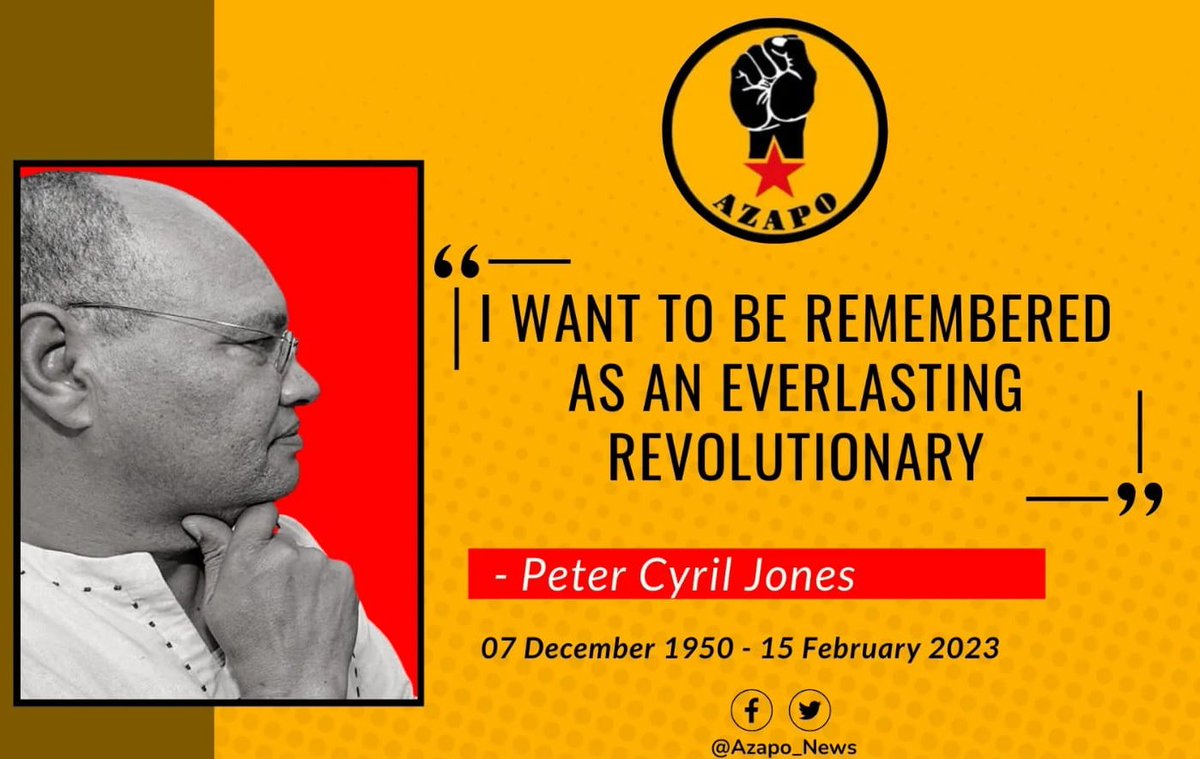 Yesterday (10 March) the country's flags were flown at half-mast to honour the late Cde PC Jones. A category 2 provincial funeral was granted by government. They had no choice but to recognise PC as a 'distinguished person' for his contribution to the liberation of this country.