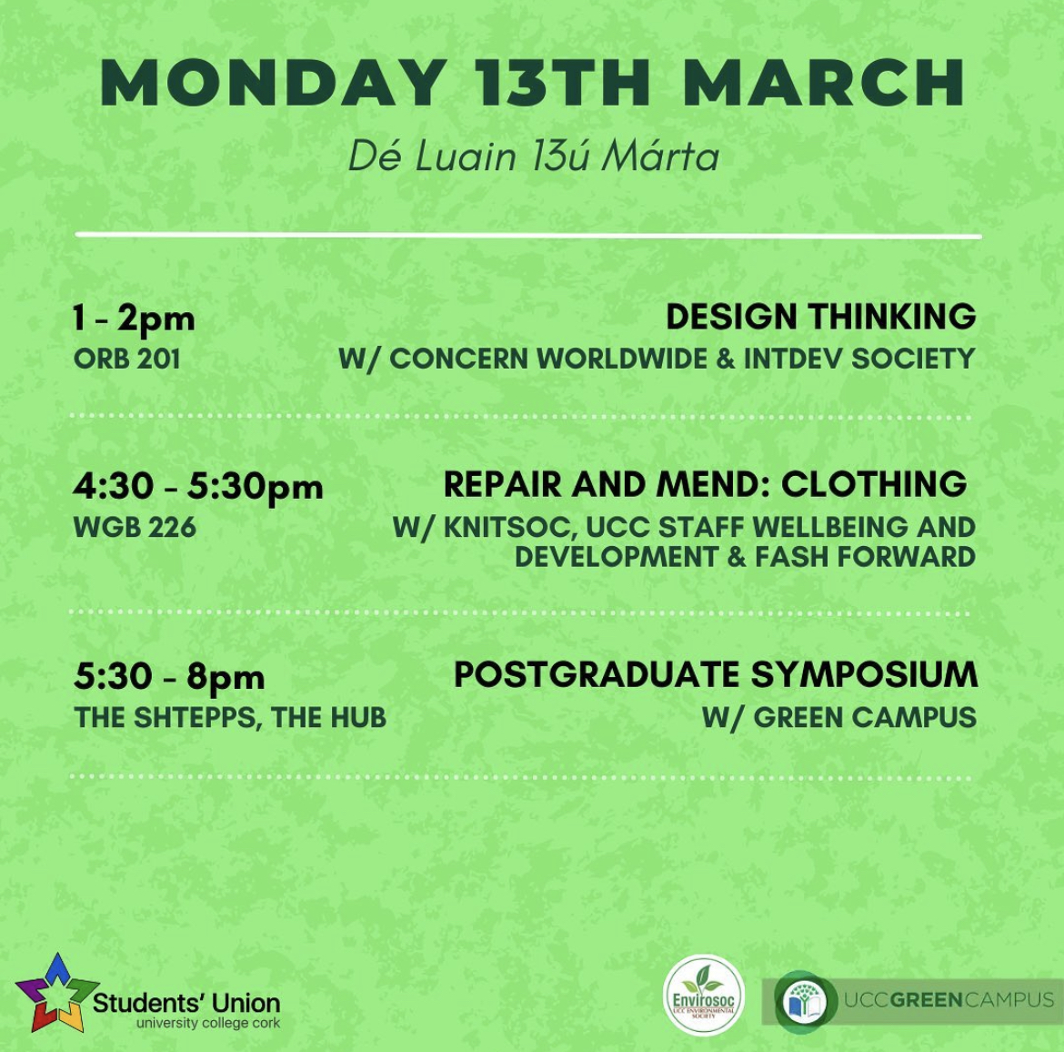 UCC Enactus Society (@uccenactus) on Twitter photo Green Week is starting this Monday and UCC Enactus Fash Forward Project is delighted to be running a Repair and Mend workshop with <a href="/UCCKnitSoc/">UCC Knitting Society</a> 😯Register via the KnitSoc portal (students) / UCC Staff Wellbeing portal (staff) #UCCGreenWeek Green Week is starting this Monday and UCC Enactus Fash Forward Project is delighted to be running a Repair and Mend workshop with <a href="/UCCKnitSoc/">UCC Knitting Society</a> 😯Register via the KnitSoc portal (students) / UCC Staff Wellbeing portal (staff) #UCCGreenWeek